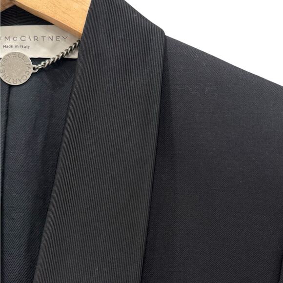 Stella McCartney Wool Shawl Blazer Jacket Black Tailored Size IT 40 / US 4 - Picture 3 of 13